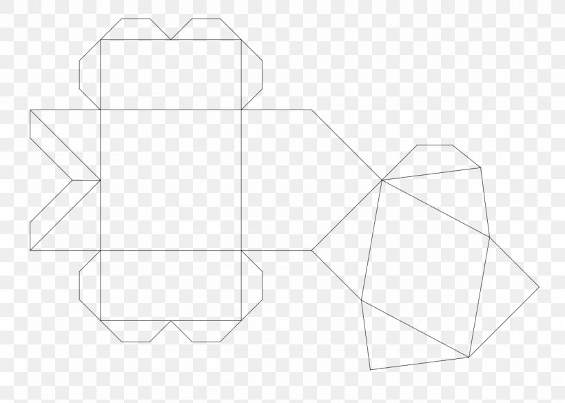 Paper K-dron Solid Geometry Net Polyhedron, PNG, 1280x914px, Paper, Area, Black, Black And White, Diagram Download Free