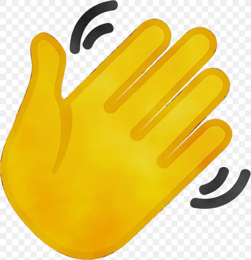Yellow Personal Protective Equipment Safety Glove Finger Hand, PNG, 896x927px, Watercolor, Finger, Glove, Hand, Paint Download Free