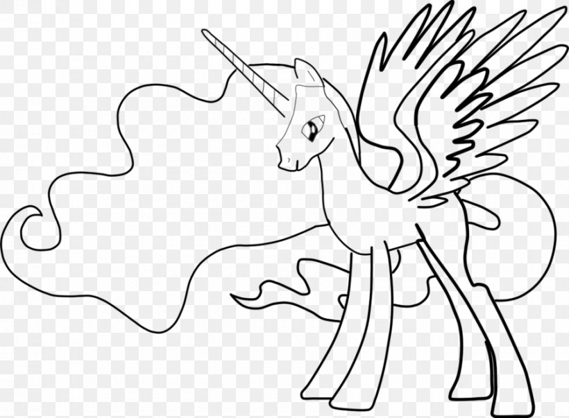 Black And White Drawing Winged Unicorn Line Art, PNG, 900x662px, Watercolor, Cartoon, Flower, Frame, Heart Download Free