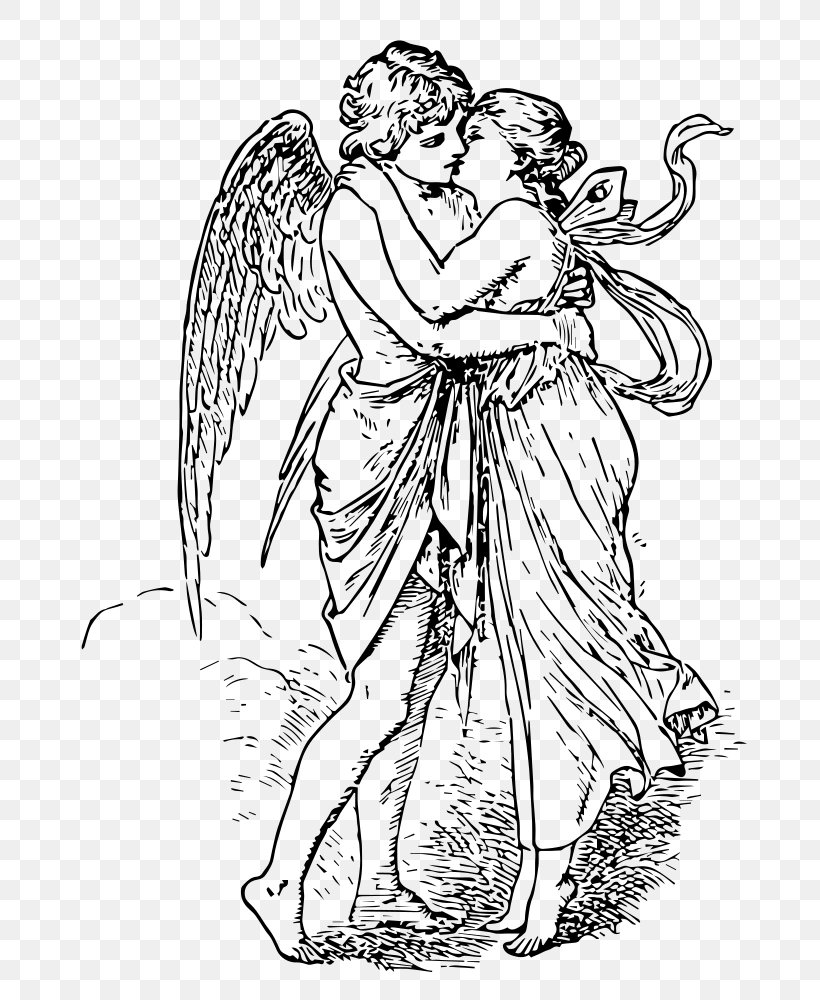 Cupid And Psyche Psyche Revived By Cupid's Kiss Eros Clip Art, PNG, 773x1000px, Watercolor, Cartoon, Flower, Frame, Heart Download Free