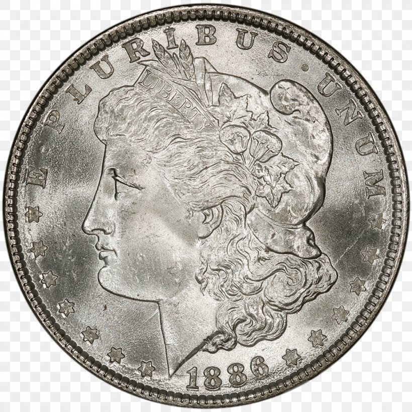 Dime Morgan Dollar Dollar Coin United States Dollar, PNG, 1000x1000px, 1804 Dollar, Dime, Black And White, Coin, Currency Download Free