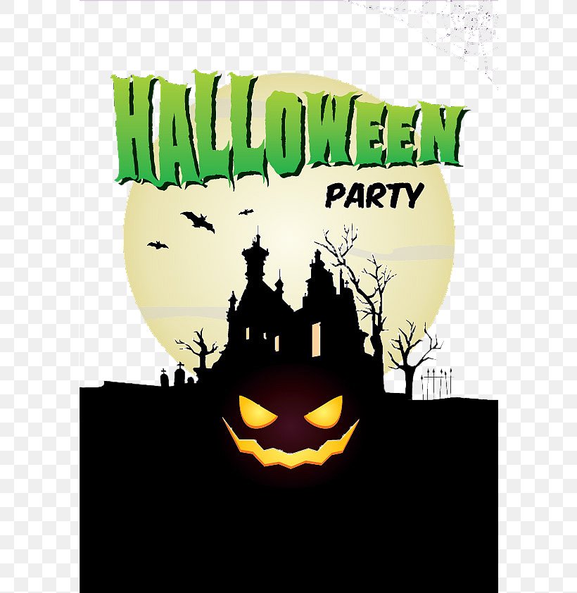 Halloween Party Halloween Party Poster, PNG, 596x842px, Halloween, Art, Banner, Cartoon, Fiction Download Free