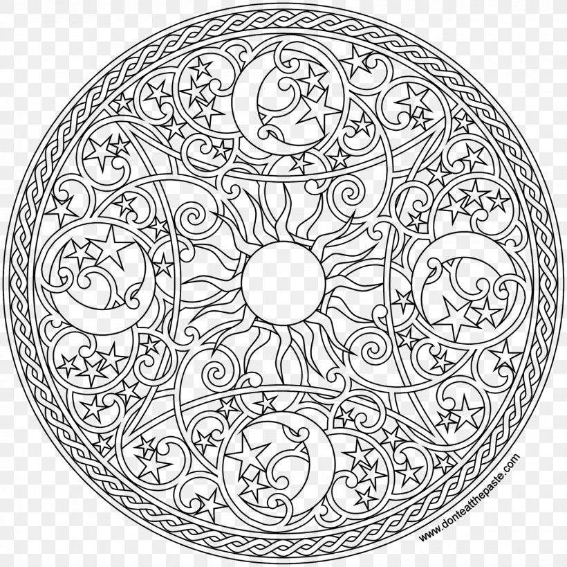 Mandala Coloring Book Adult, PNG, 1600x1600px, Mandala, Adult, Area, Black And White, Book Download Free