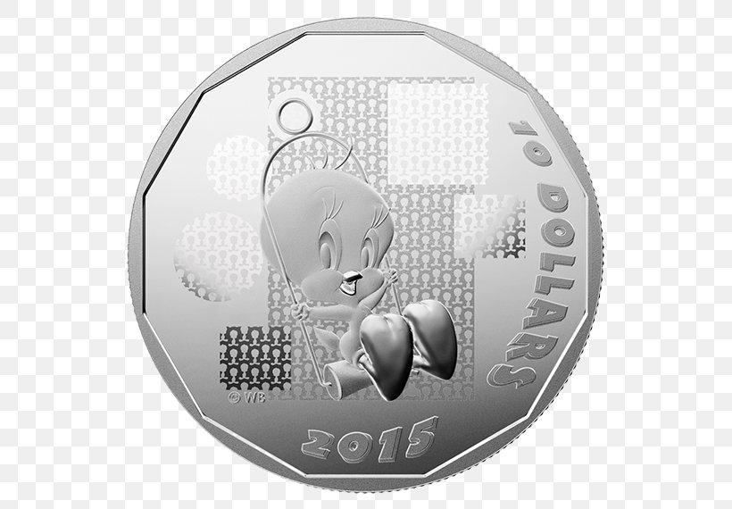 Tweety Coin Sylvester Looney Tunes Silver, PNG, 570x570px, Tweety, Banknote, Coin, Copper, Currency Download Free