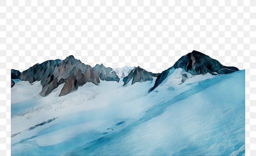 Mountainous Landforms Glacial Landform Mountain Glacier Polar Ice Cap, PNG, 750x500px, Watercolor, Glacial Landform, Glacier, Ice, Ice Cap Download Free