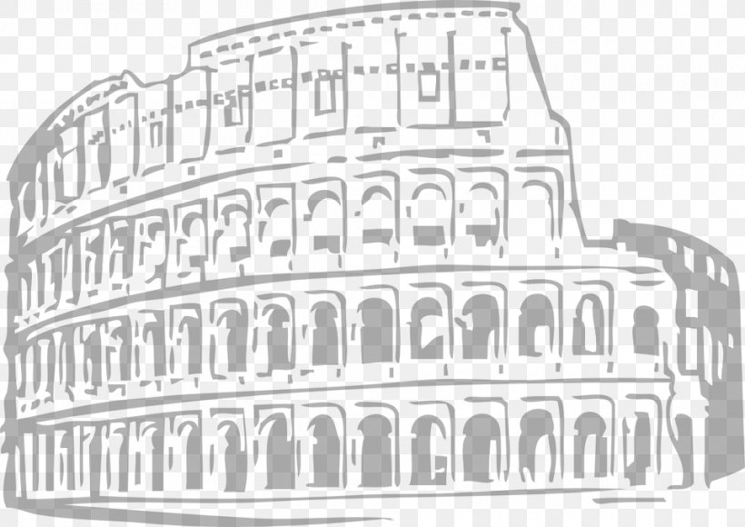 Colosseum Clip Art, PNG, 960x680px, Colosseum, Architecture, Black And White, Drawing, Monochrome Download Free