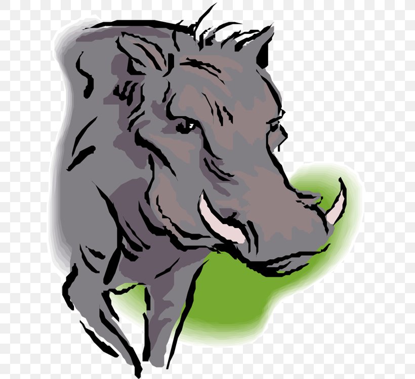 Common Warthog Wild Boar Mane Clip Art, PNG, 636x750px, Common Warthog, Carnivoran, Cattle Like Mammal, Dog Like Mammal, Donkey Download Free