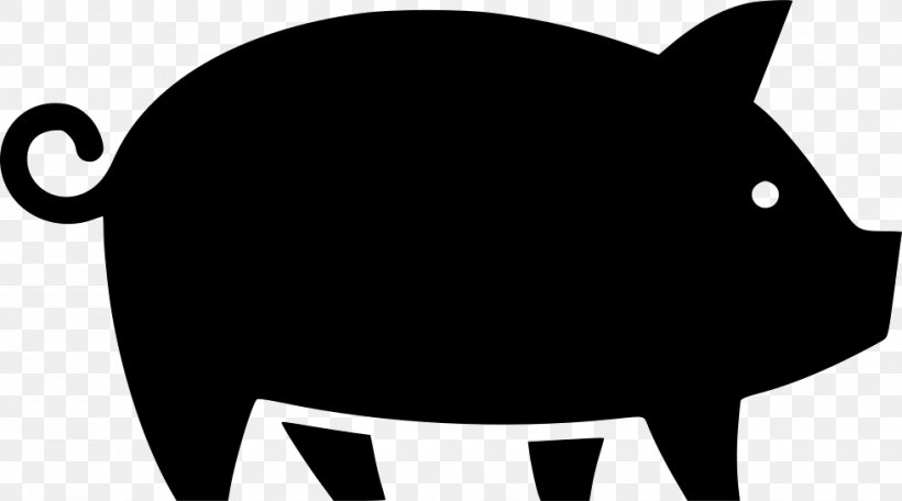Domestic Pig Ham Bacon Pork, PNG, 980x546px, Domestic Pig, Artwork, Bacon, Black, Black And White Download Free