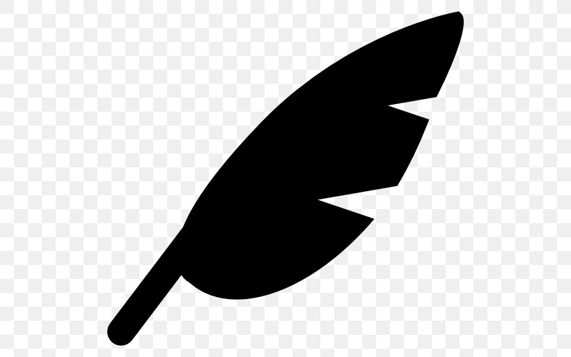 Feather Wing Quill Pens, PNG, 512x512px, Feather, Beak, Black, Black And White, Leaf Download Free