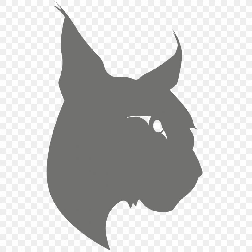 Bobcat Silhouette Digital Media Animal, PNG, 1000x1000px, Bobcat, Animal, Black, Black And White, Black Cat Download Free