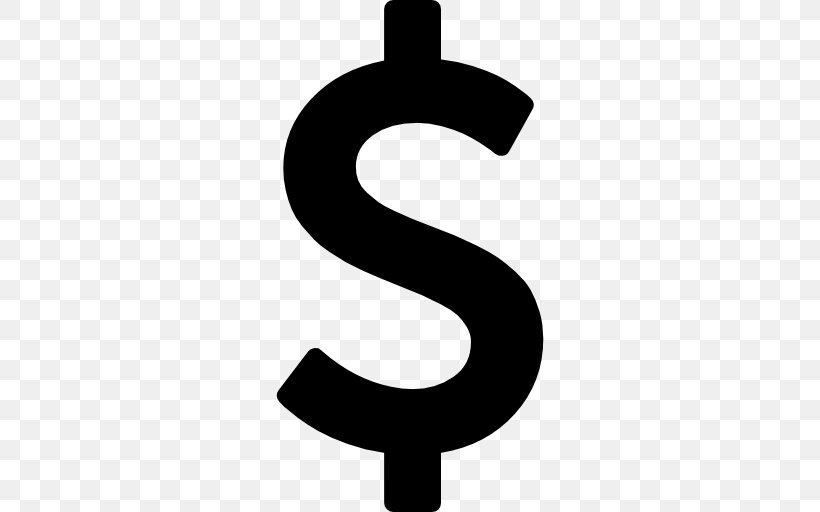 United States Dollar Dollar Sign Finance, PNG, 512x512px, United States, Bank, Black And White, Company, Cost Download Free