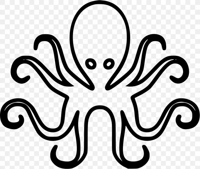 Giant Pacific Octopus Clip Art, PNG, 981x830px, Octopus, Artwork, Black And White, Drawing, Giant Octopuses Download Free