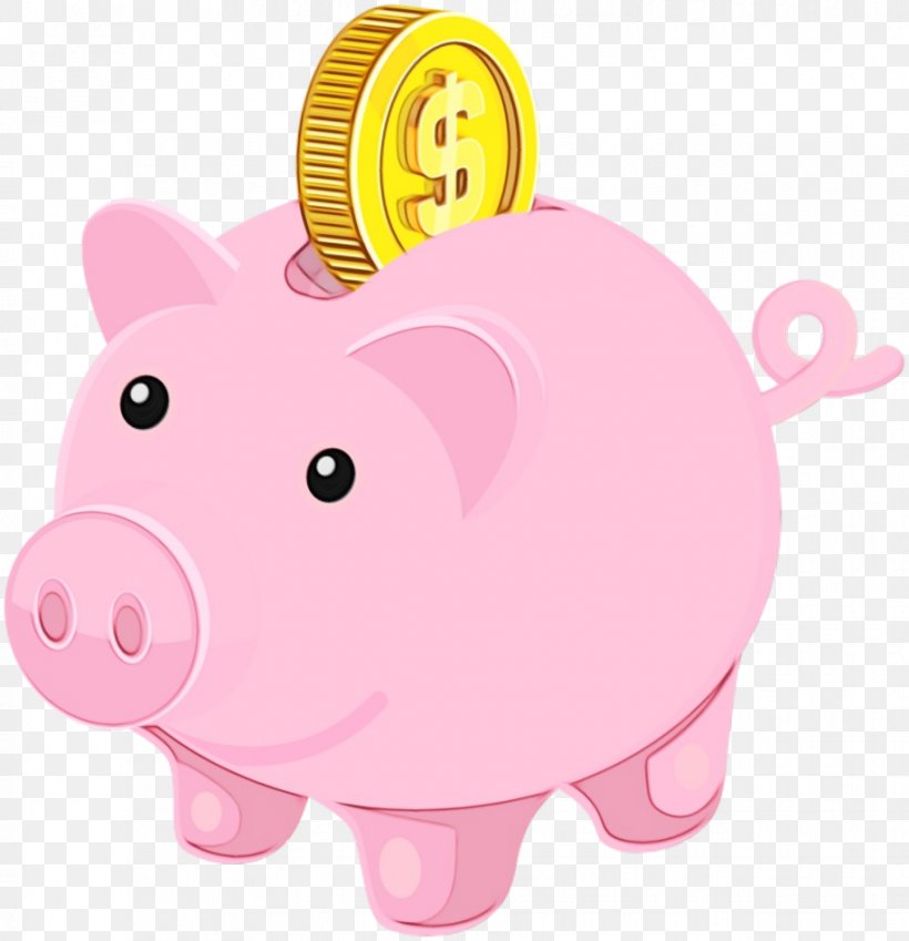Piggy Bank, PNG, 917x950px, Watercolor, Cartoon, Domestic Pig, Livestock, Money Handling Download Free