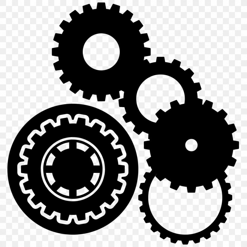Gear Train Clip Art, PNG, 1000x1000px, Gear, Bicycle, Bicycle Drivetrain Part, Bicycle Part, Black Download Free