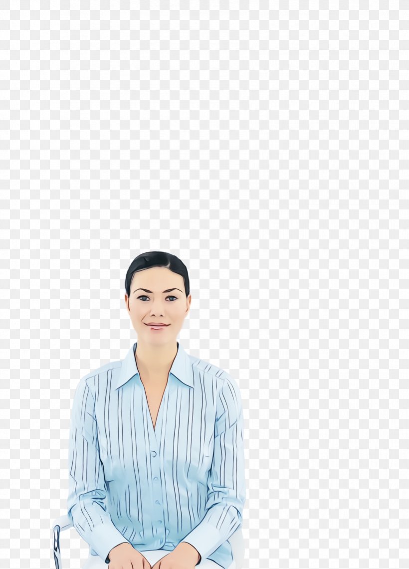 Sitting White-collar Worker Neck Smile, PNG, 1696x2360px, Watercolor, Neck, Paint, Sitting, Smile Download Free