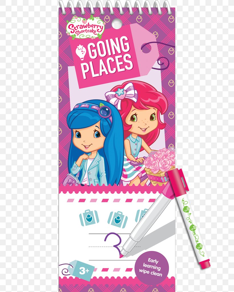 Wipe Clean Strawberry Shortcake: Going Places Doll Paperback Character Font, PNG, 800x1024px, Doll, Animated Cartoon, Character, Fiction, Fictional Character Download Free