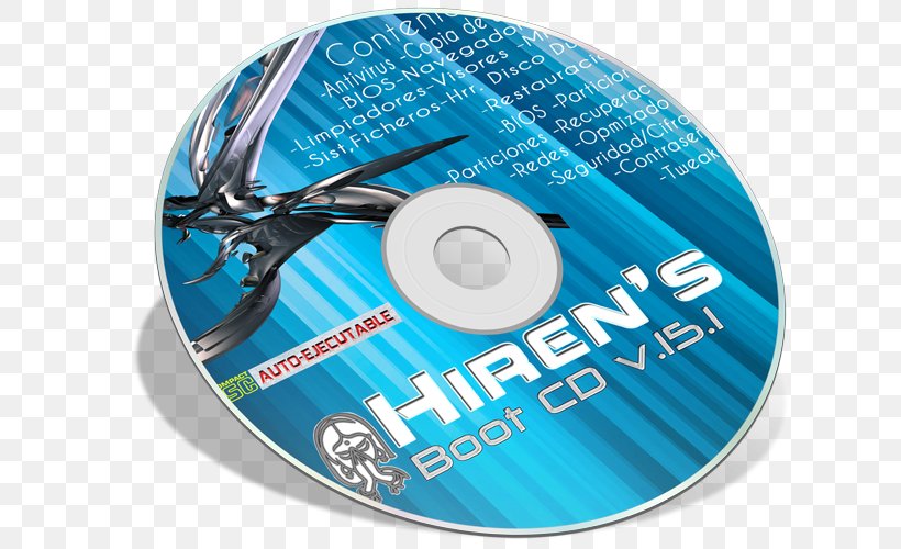 Hiren's BootCD Compact Disc Ultimate Boot CD For Windows Booting Hard Drives, PNG, 640x500px, Compact Disc, Booting, Brand, Computer Hardware, Computer Program Download Free