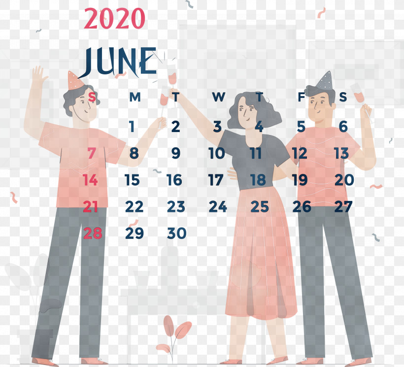 T-shirt Outerwear Sleeve M Pink M Font, PNG, 3000x2727px, 2020 Calendar, June 2020 Printable Calendar, June 2020 Calendar, Meter, Outerwear Download Free