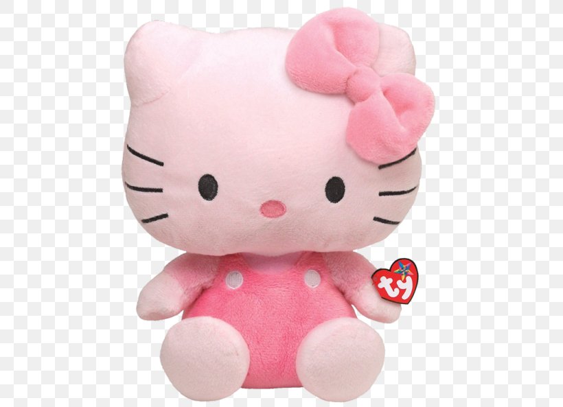 Ty Inc. Hello Kitty Beanie Babies Stuffed Animals & Cuddly Toys, PNG, 500x593px, Watercolor, Cartoon, Flower, Frame, Heart Download Free