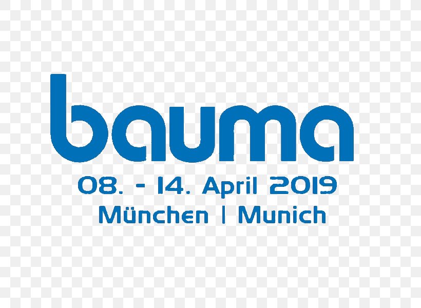 BAUMA Munich Bauma 2019 0 Logo, PNG, 800x600px, 2019, Bauma, April, Area, Blue Download Free