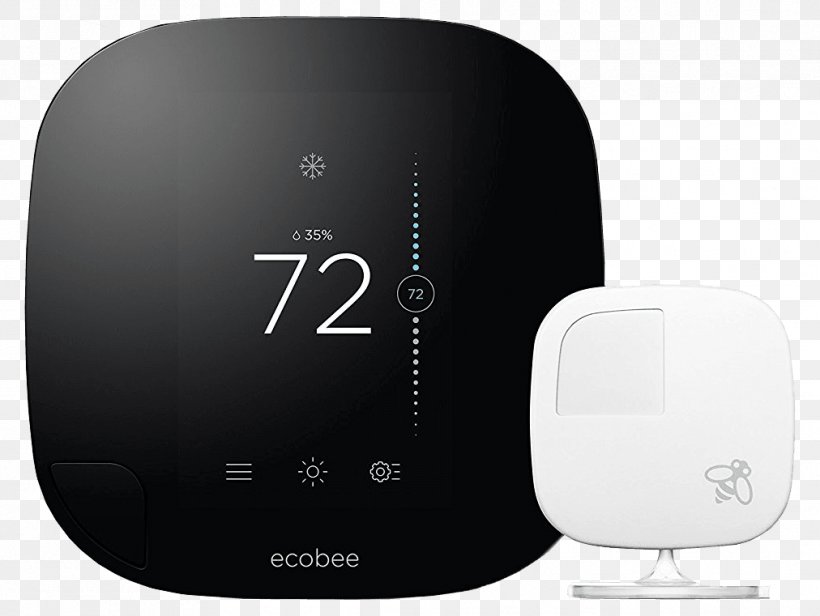 Smart Thermostat Ecobee Home Automation Kits HomeKit, PNG, 1012x761px, Thermostat, Amazon Alexa, Automation, Ecobee, Electronics Download Free