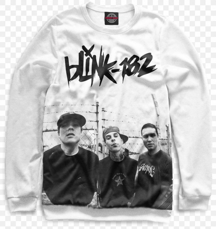 T-shirt Hoodie Blink-182 Принт, PNG, 1112x1180px, Tshirt, Black, Black And White, Blink, Bluza Download Free