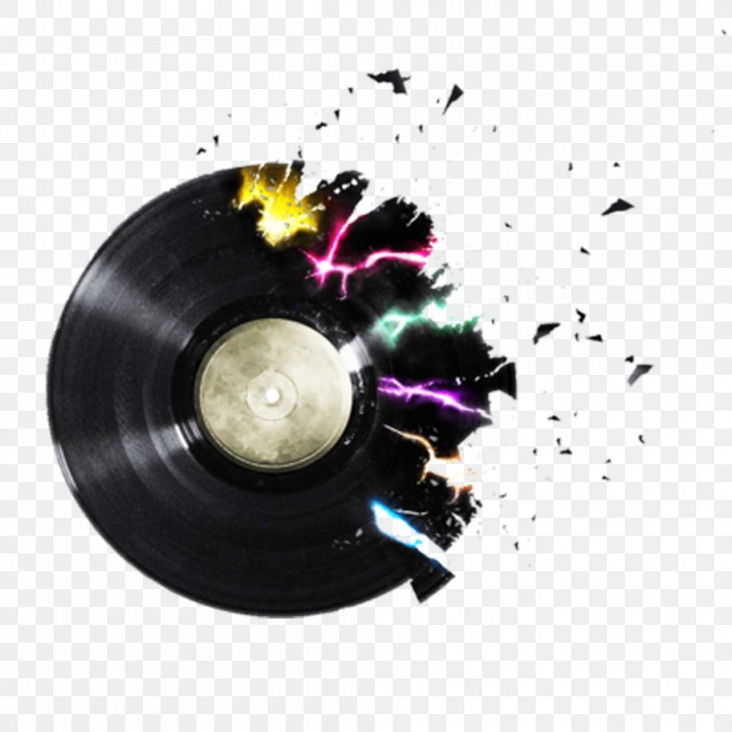 Disc Jockey Phonograph Record, PNG, 1000x1000px, Watercolor, Cartoon, Flower, Frame, Heart Download Free