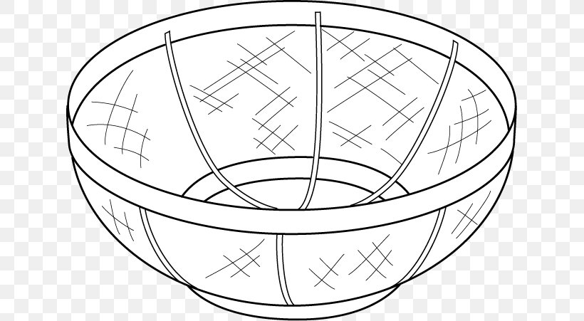 Line Art Drawing Circle Angle, PNG, 633x451px, Line Art, Area, Artwork, Basket, Black And White Download Free