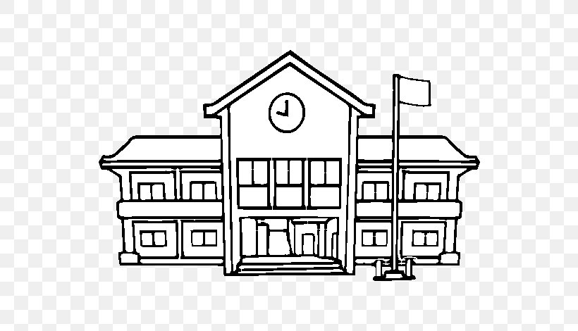 School Building Cartoon, PNG, 600x470px, Drawing, Architecture, Building, Coloring Book, Cottage Download Free