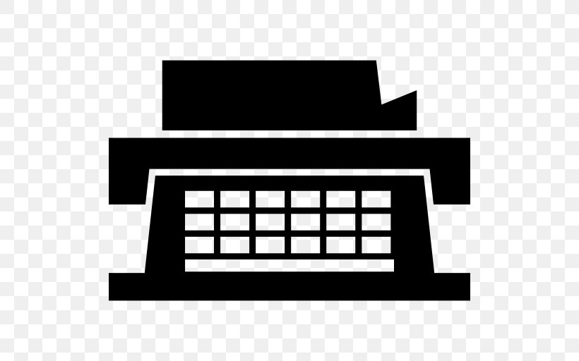Typewriter Machine Writing, PNG, 512x512px, Typewriter, Area, Black And White, Brand, Logo Download Free