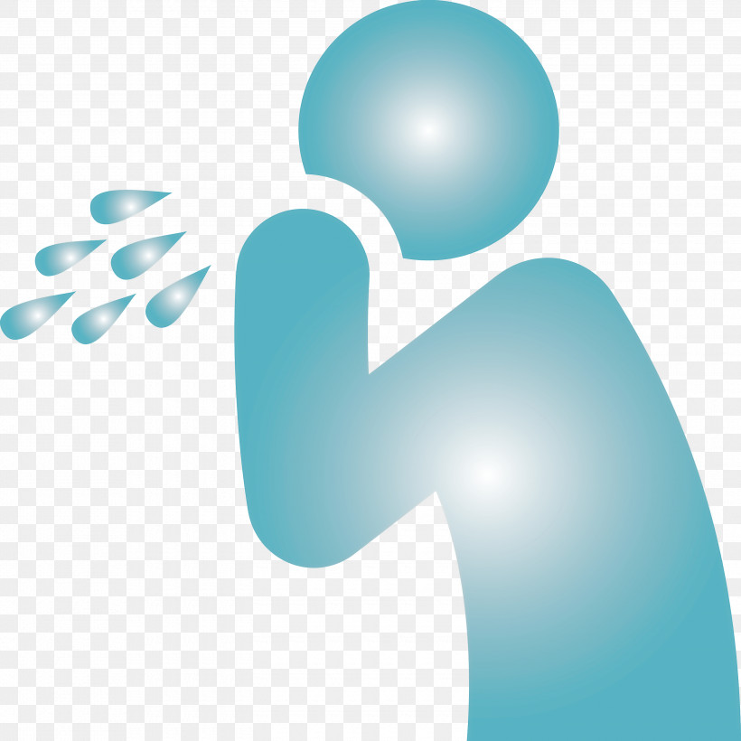 Cough Illness Flu, PNG, 3000x3000px, Cough, Aqua, Blue, Covid, Flu Download Free