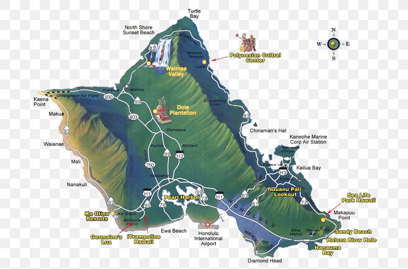 Oahu Map Tuberculosis, PNG, 735x542px, Oahu, Map, Tuberculosis Download Free