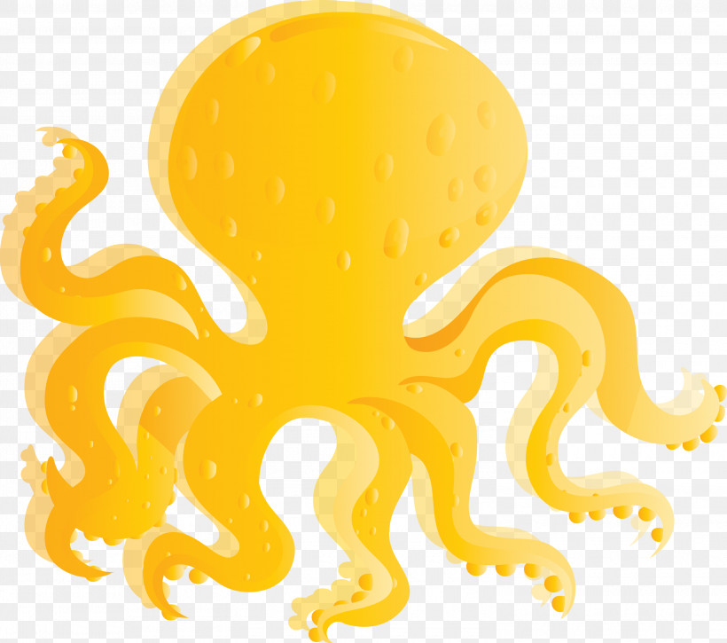 Octopus Yellow Octopus Giant Pacific Octopus, PNG, 3000x2656px, Octopus, Giant Pacific Octopus, Yellow Download Free