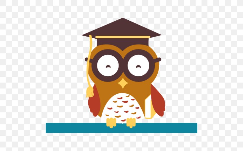 Owl Education Vector Graphics Teacher Image, PNG, 512x512px, Owl, Beak, Bird, Bird Of Prey, Cartoon Download Free