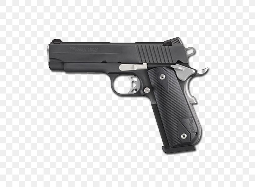 SIG Sauer 1911 .45 ACP Firearm Pistol, PNG, 600x600px, 45 Acp, 357 Sig, Sig Sauer 1911, Air Gun, Airsoft Download Free