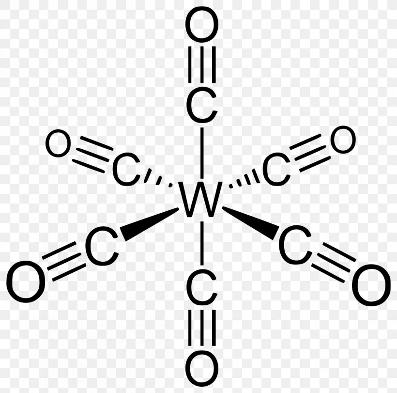 Tungsten Hexacarbonyl Molybdenum Hexacarbonyl Carbon Monoxide Chromium Hexacarbonyl, PNG, 1200x1188px, Tungsten Hexacarbonyl, Area, Black And White, Carbon Monoxide, Carbonyl Group Download Free