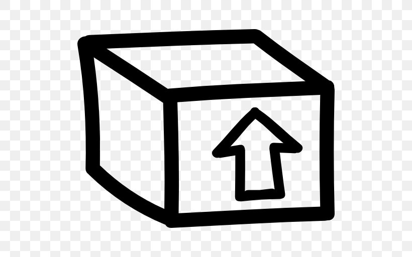 Arrow Box Symbol Paper, PNG, 512x512px, Box, Area, Black, Black And White, Cardboard Box Download Free
