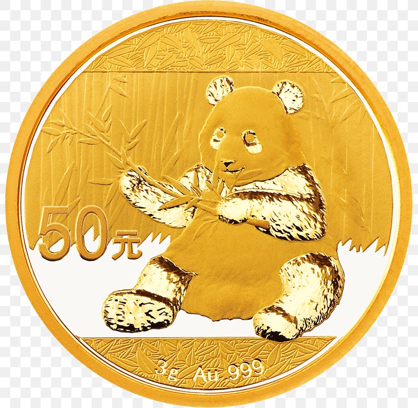 Giant Panda Chinese Gold Panda Gold Coin Bullion Coin, PNG, 800x800px, Giant Panda, Bullion, Bullion Coin, Carnivoran, Chinese Gold Panda Download Free