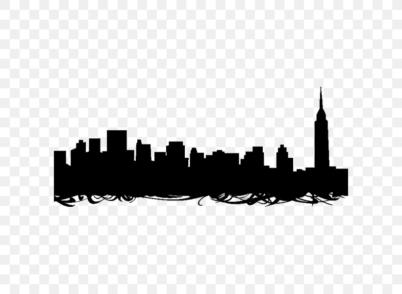 New York City Skyline Silhouette, PNG, 600x600px, New York City, Art, Black And White, Building, City Download Free