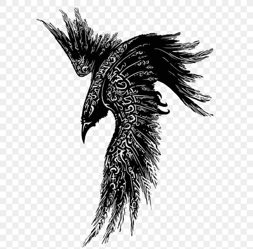 Odin Huginn And Muninn Tattoo Common Raven Thor, PNG, 600x806px, Odin, Bald Eagle, Beak, Bird, Bird Of Prey Download Free