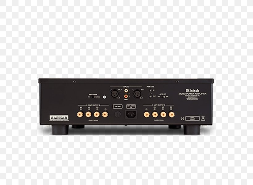 McIntosh Laboratory McIntosh MC152 Audio Power Amplifier, PNG, 600x600px, Mcintosh Laboratory, Amplificador, Amplifier, Audio, Audio Crossover Download Free