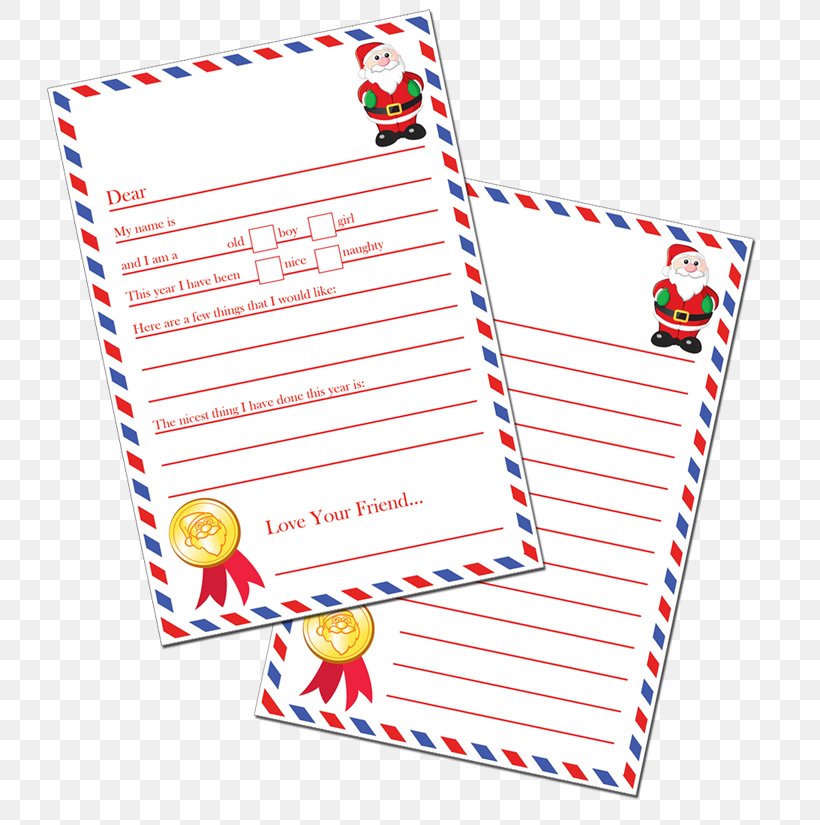 Paper Santa Claus Letter Christmas Gift, PNG, 750x825px, Paper, Area, Child, Christmas, Christmas Gift Download Free