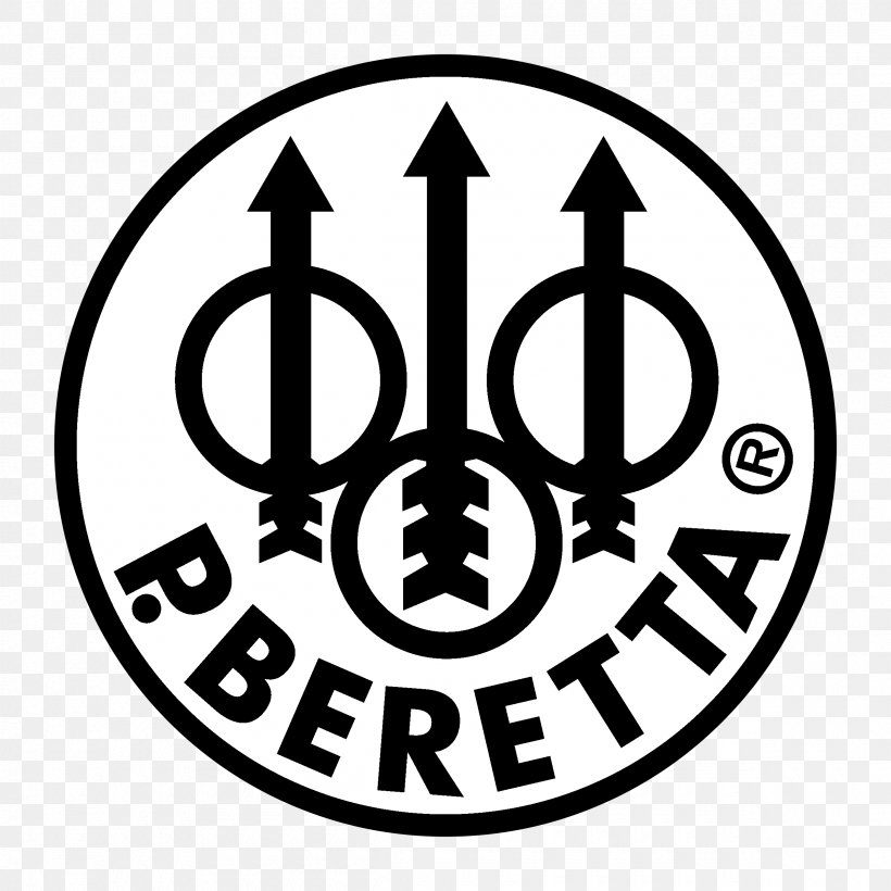 Beretta Logo Vector Graphics Firearm Decal, PNG, 2400x2400px, Beretta, Area, Beretta 92, Beretta Cx4 Storm, Black And White Download Free