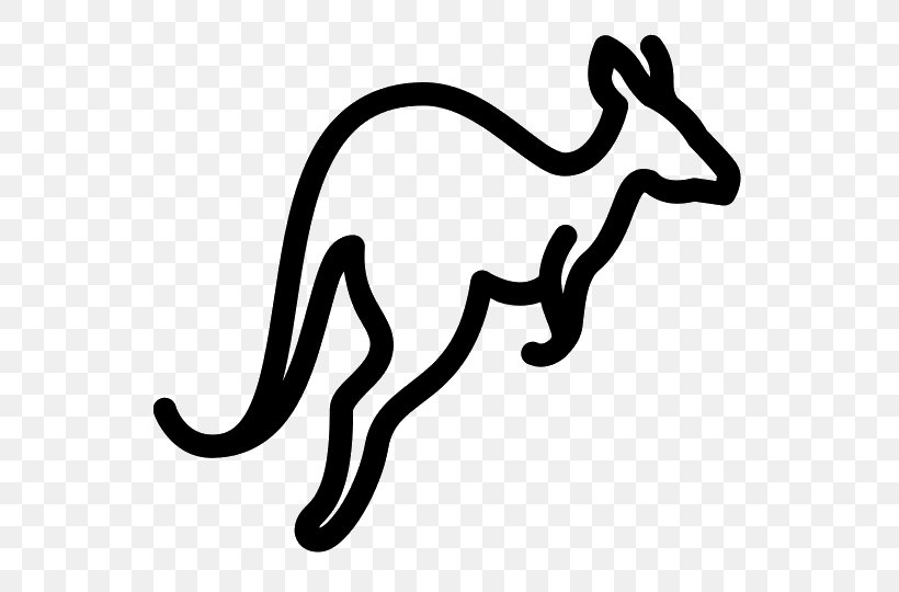 Cat Macropodidae Kangaroo Clip Art, PNG, 540x540px, Cat, Animal, Area, Artwork, Black Download Free