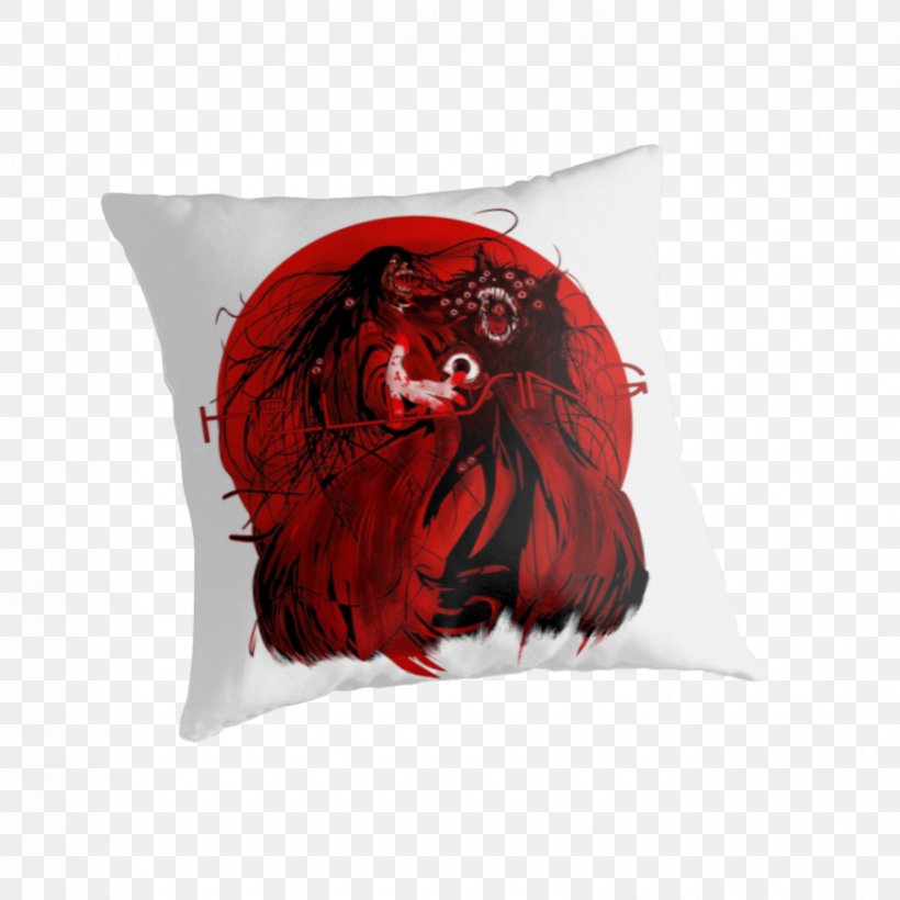 Hellsing Throw Pillows Cushion T-shirt, PNG, 875x875px, Hellsing, Cushion, Pillow, Red, Textile Download Free