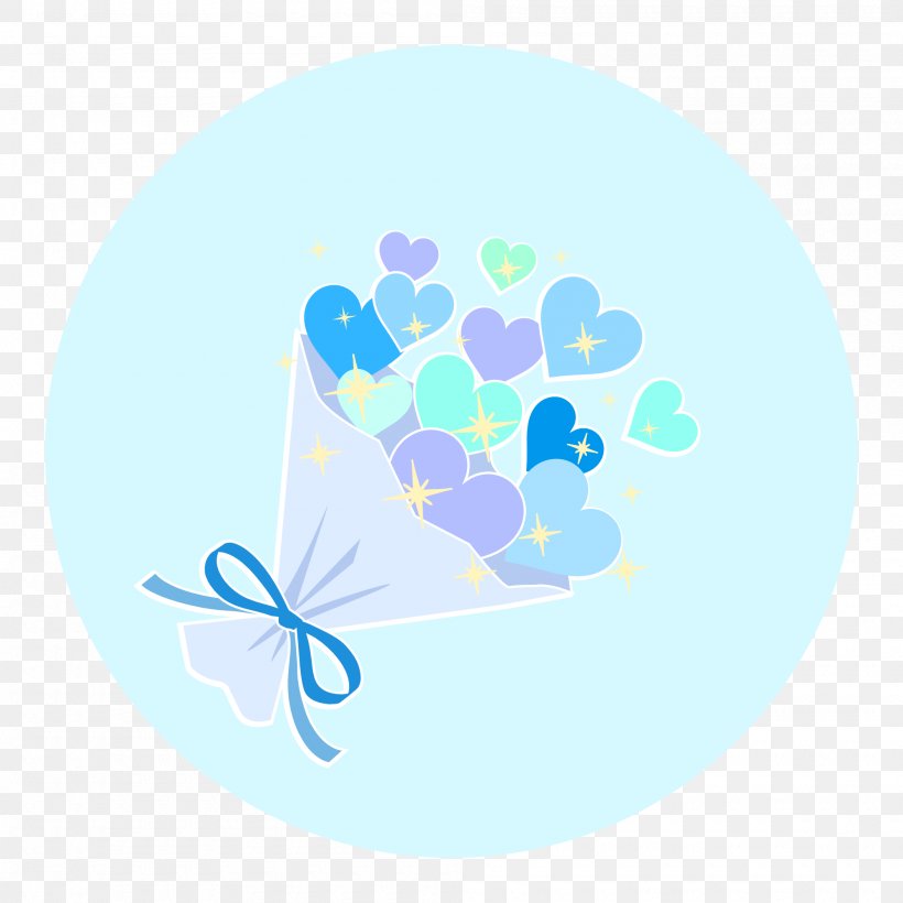 Bouquet Of Heart Blue Purple With Round Background, PNG, 2000x2000px, Art, Aqua, Azure, Blue, Computer Download Free