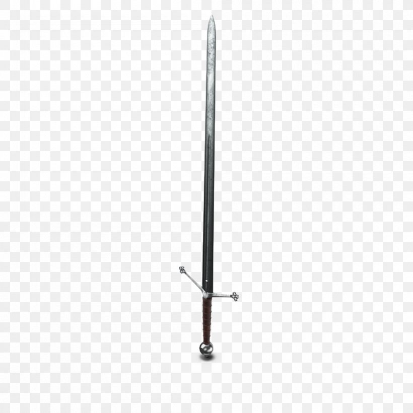 Knightly Sword Middle Ages, PNG, 1000x1000px, Sword, Baskethilted Sword, Black And White, Cold Weapon, Knife Download Free
