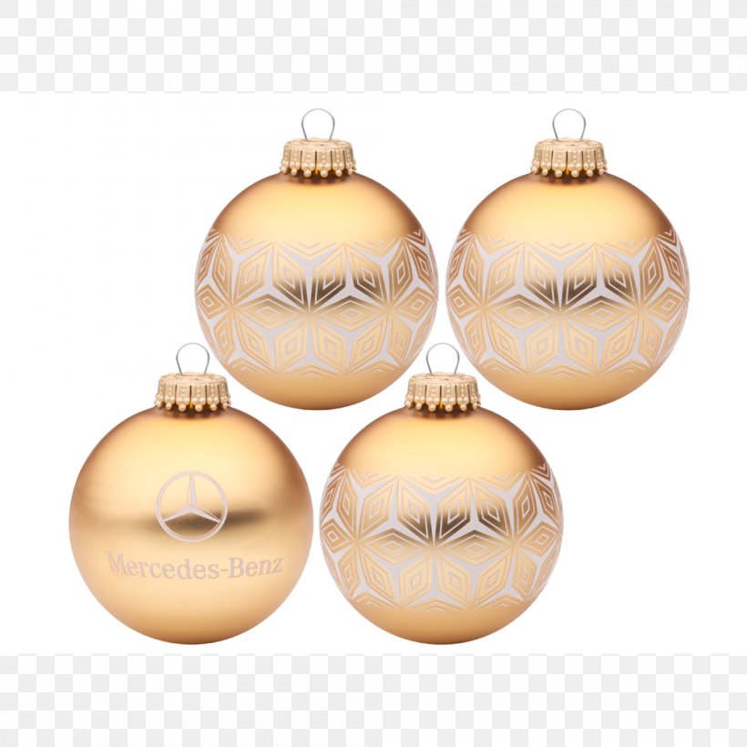 Christmas Ornament MERCEDES-BENZ Weihnachtskugeln 4er Set Gold Christmas Day, PNG, 1000x1000px, Christmas Ornament, Christmas Day, Christmas Decoration, Gold, Mercedesbenz Download Free