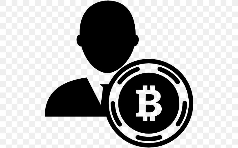 Bitcoin User Digital Currency Cryptocurrency, PNG, 512x512px, Bitcoin, Area, Black And White, Blockchain, Brand Download Free