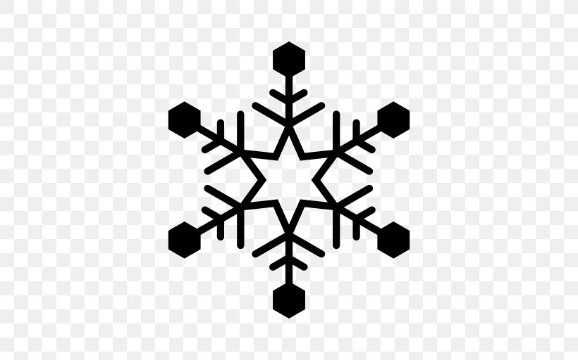 Snowflake Hexagon Shape, PNG, 512x512px, Snowflake, Black And White, Hexagon, Ice, Shape Download Free
